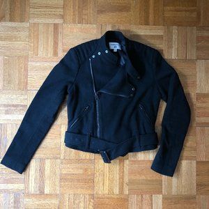Carine Roitfeld for Uniqlo Crop Black Moto Jacket